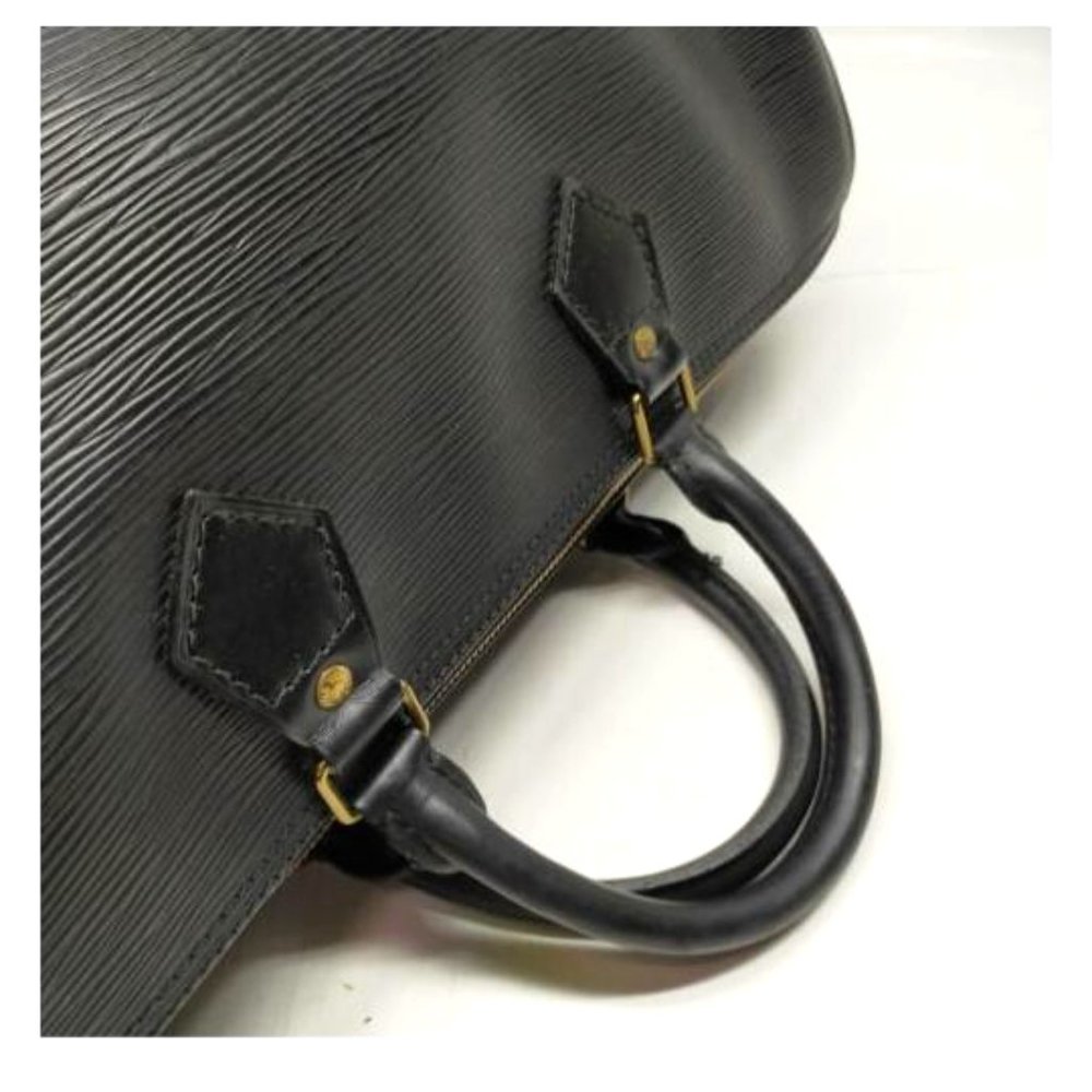 Vintage Louis Vuitton Epi Speedy 35 Black Leather Satchel Boston Bag Gold - Picture 12 of 16